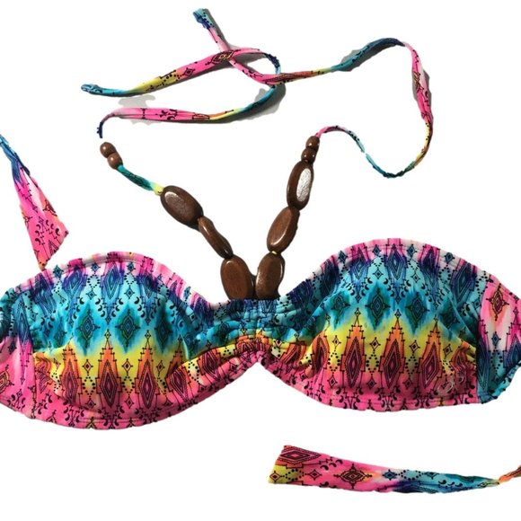 OP Junior Size Large 11-13 Bikini Top Junior Size Large 11-13 Aztec Print - Picture 8 of 8